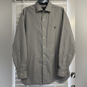Polo Ralph Lauren Gray and White Striped Shirt